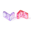 UV Plating Transparent Acrylic European Beads OACR-M027-02L-3