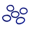 Natural Dyed Lapis Lazuli Round Beaded Stretch Bracelet BJEW-F203-11-1