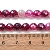 Electroplated Natural Agate Beads Strands G-B191-A07-6mm-06-5