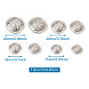 80Pcs 8 Style Brass Shank Buttons BUTT-TA0001-08S-7