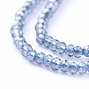 Electroplate Glass Beads Strands X-EGLA-F149-PL-01-3