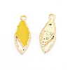 Light Gold Plated Alloy Enamel Pendants ENAM-WH0051-01B-1