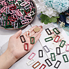 140Pcs 7 Colors Wood Pendants WOOD-NB0002-29-3