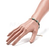 Natural Imperial Jasper(Dyed) Bamboo Joint Beaded Bracelet with Golden 304 Stainless Steel Chains for Women BJEW-JB09028-5