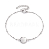 Tarnish Resistant 304 Stainless Steel Satellite Chain Bracelet Makings X-BJEW-JB10587-01-1