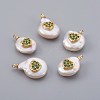 Natural Cultured Freshwater Pearl Pendants PEAR-F008-23G-01-1