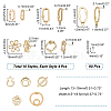 40Pcs 10 Style  Alloy Stud Earring Findings FIND-PH0008-36-3