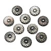 Natural Black Lip Shell Carved Cabochons SSHEL-B006-01B-B-1