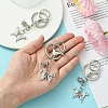 Alloy Rhineston and ABS Plastic Pearl Keychain KEYC-YW00028-01-5