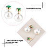 ANATTASOUL 10 Pairs 10 Colors Resin Diamond & Plastic Imitaion Pearl Front Back Stud Earrings EJEW-AN0002-65-3