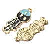 5Pcs 5 Colors Alloy Enamel Pendants ENAM-YW0002-48-2