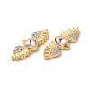 Rack Plating Alloy Rhinestone Charms PALLOY-O106-03G-01-2