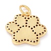 Real 18K Gold Plated Brass Micro Pave Cubic Zirconia Charms ZIRC-L100-085G-5