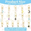 16Pcs Alloy Enamel Pendant Decorations HJEW-YW00249-2