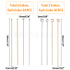 304 Stainless Steel Flat Head & Eye Pins STAS-PH0001-15-2