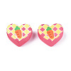 Transparent Printed Acrylic Beads MACR-S373-124-H07-3