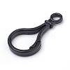 Opaque Solid Color Bulb Shaped Plastic Push Gate Snap Keychain Clasp Findings KY-R006-13-2