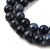 Natural Grade AA Dumortierite Quartz Round Bead Strands G-P075-43-4mm-6