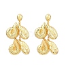 304 Stainless Steel Dangle Stud Earrings EJEW-P325-05G-G-4