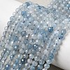 Natural Aquamarine Beads Strands G-F509-10-4mm-1
