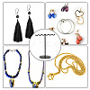Iron Wave T-Bar Shaped Earring Display Stands EDIS-WH0021-43-5