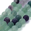 Natural Fluorite Beads Strands G-G763-13-6mm-1
