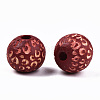 Painted Natural Wood Beads WOOD-T021-53A-08-2