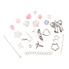 DIY Pink Earring Making Kit DIY-FS0004-78-4