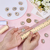 15Pcs 1-Hole Zinc Alloy Shank Buttons BUTT-MA0001-13A-3