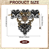 2Pcs Polyester Lace & Alloy & Resin Link Ring Bracelets BJEW-ME0001-25-2