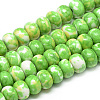 Synthetic Ocean White Jade Beads Strands G-S257-5x10mm-03-1