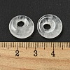 Natural Quartz Crystal Rock Crystal Donut/Pi Disc Charms G-G142-02U-3