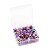 80Pcs 20 Style Rondelle European Beads Set for DIY Jewelry Making Finding Kit DIY-LS0004-10D-8