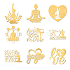 9Pcs Nickel Self-adhesive Picture Stickers DIY-WH0450-194-1