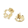 Elephant Ion Plating(IP) 304 Stainless Steel Stud Earring Findings STAS-I206-93G-2