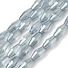 Transparent Electroplate Glass Beads Strands GLAA-K064-05A-PL03-1