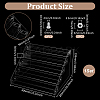 Transparent Acrylic 5 Layers Nail Polish Display Rack ODIS-UN0001-22B-3