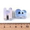 Rainbow Iridescent Opaque Acrylic Beads OACR-P010-22B-01-5