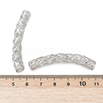 Hollow Out Brass Tube Beads KK-G532-02P-1