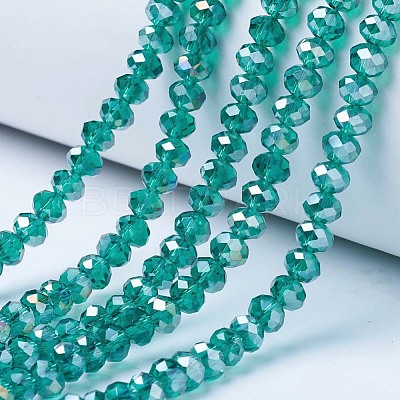 Electroplate Glass Beads Strands EGLA-A034-T10mm-B04-1