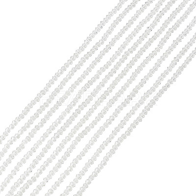 10 Strands Imitate Austrian Crystal Bicone Glass Beads Strands GLAA-HY0001-37B-1