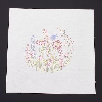 DIY Embroidery Fabric with Eliminable Pattern DIY-P032-C01-1
