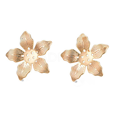 Brass Stud Earring Findings X-KK-N232-332LG-1