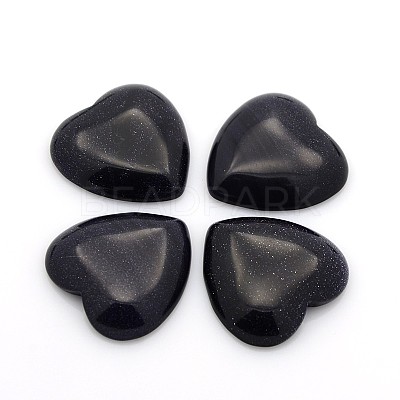 Synthetic Blue Goldstone Cabochons G-P021-06-1