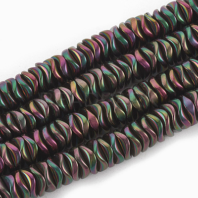 Electroplate Non-magnetic Synthetic Hematite Beads Strands G-N0321-07E-1