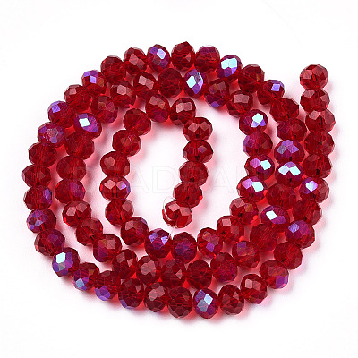 Electroplate Glass Beads Strands EGLA-A034-T4mm-L20-1