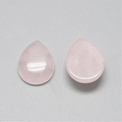 Natural Rose Quartz Cabochons G-R417-10x14-48-1