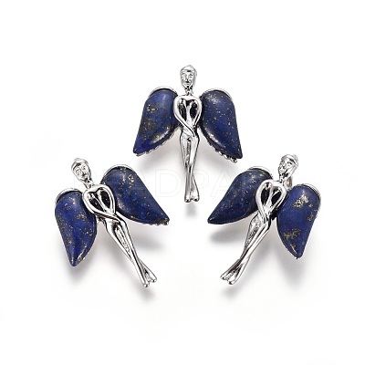 Natural Lapis Lazuli Pendants G-L520-C01-1
