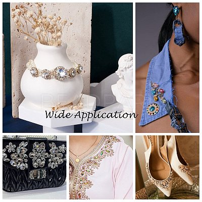 Sew on Rhinestone RGLA-T034-7x15mm-01-1