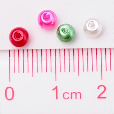 Christmas Mix Pearlized Glass Pearl Beads HY-X006-4mm-05-1
